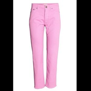 H&M Straight Regular Jeans pink size 2
